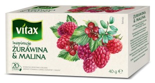 Vitax Żurawina Malina Herbata 20 tb insp.