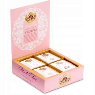BASILUR Zestaw herbat zielonych 4 SMAKI na PREZENT 40szt. Basilur PINK TEA