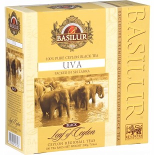 BASILUR  UVA herbata ekspresowa CZARNA bez dodatków CEYLON - 100 x 2 g