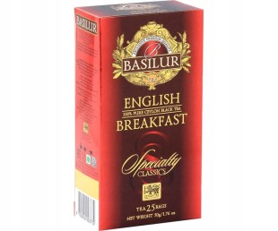 Basilur ENGLISH BREAKFAST herbata czarna MOCNA ŚNIADANIOWA - 25 szt.