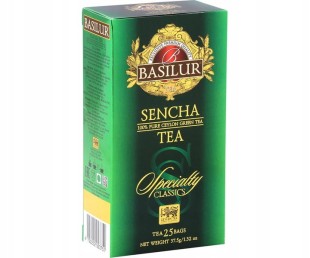 Basilur SENCHA herbata cejlońska ZIELONA ekspresowa - 25 szt. TOREBKI