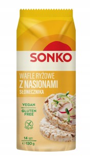 SONKO Wafle ryżowe z nasionami słonecznika 130 g