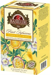 Basilur Herbata owocowa MARAKUJA Passion Fruit Orange BEZ KOFEINY - 20 szt.