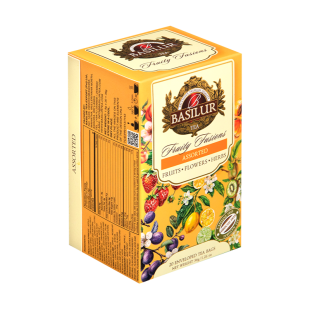 Basilur Herbata FRUITY FUSIONS zestaw herbat 4 SMAKI OWOCOWE BEZ HIBISKUSA - 20 szt