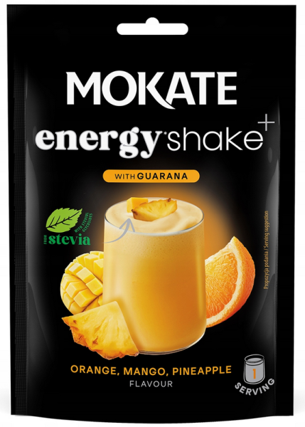 SHAKE ENERGY MLECZNY NA ZIMNO OWOCE EGZOTYCZYNE MANGO MILK MOKATE 27G
