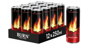 Napój energetyczny Burn Original Zestaw 12x 250ml