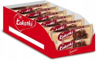 San Łakotki Kakaowe ciastka kruche herbatniki 12 x 168 g karton 