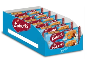 San Łakotki Kokosowe ciastka kruche herbatniki 12 x 168 g karton