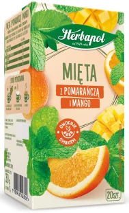 Herbapol herbatka ziołowa mięta z pomarańczą i mango 20 tb
