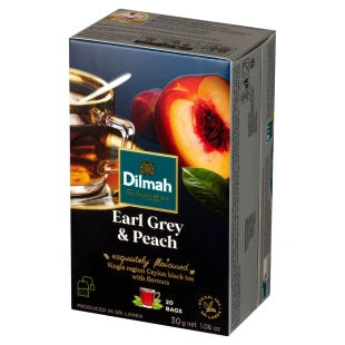 Dilmah Herbata Czarna Earl Grey BRZOSKWINIA 20 Torebek